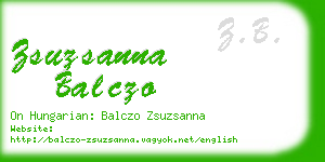 zsuzsanna balczo business card